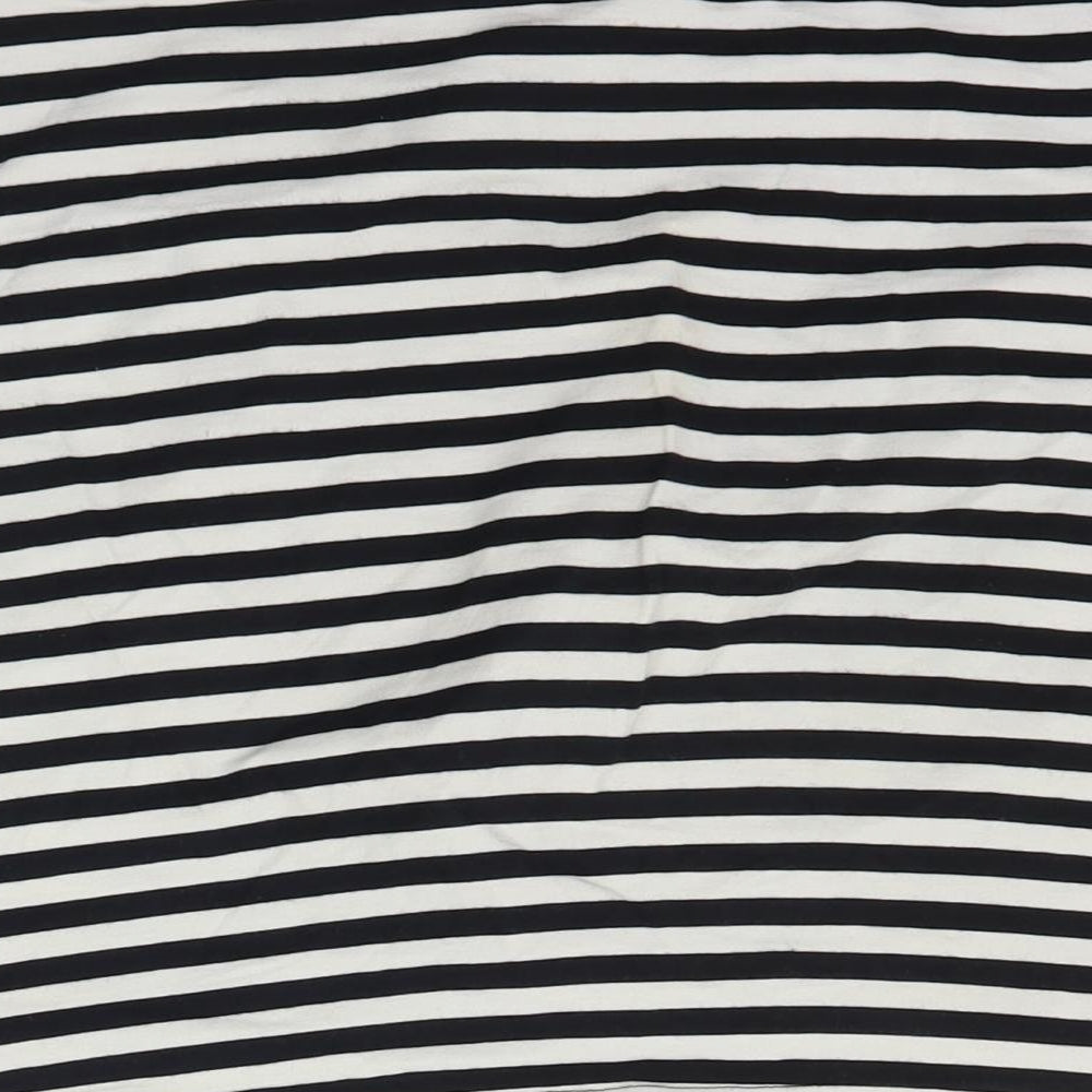 Divided Womens Black Striped  A-Line Skirt Size M