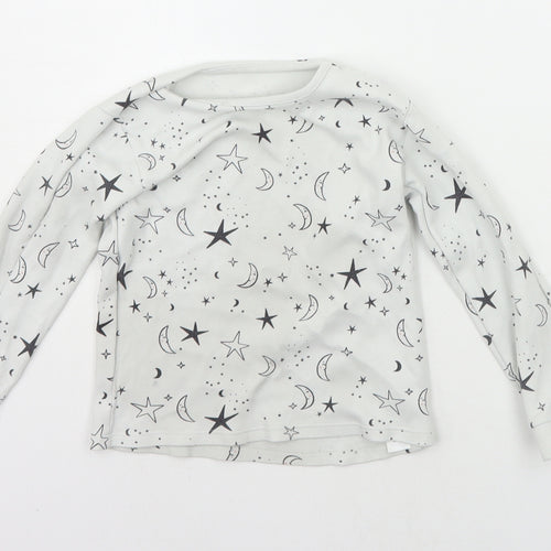 George Boys Grey Geometric   Pyjama Top Size 2-3 Years  - STARS