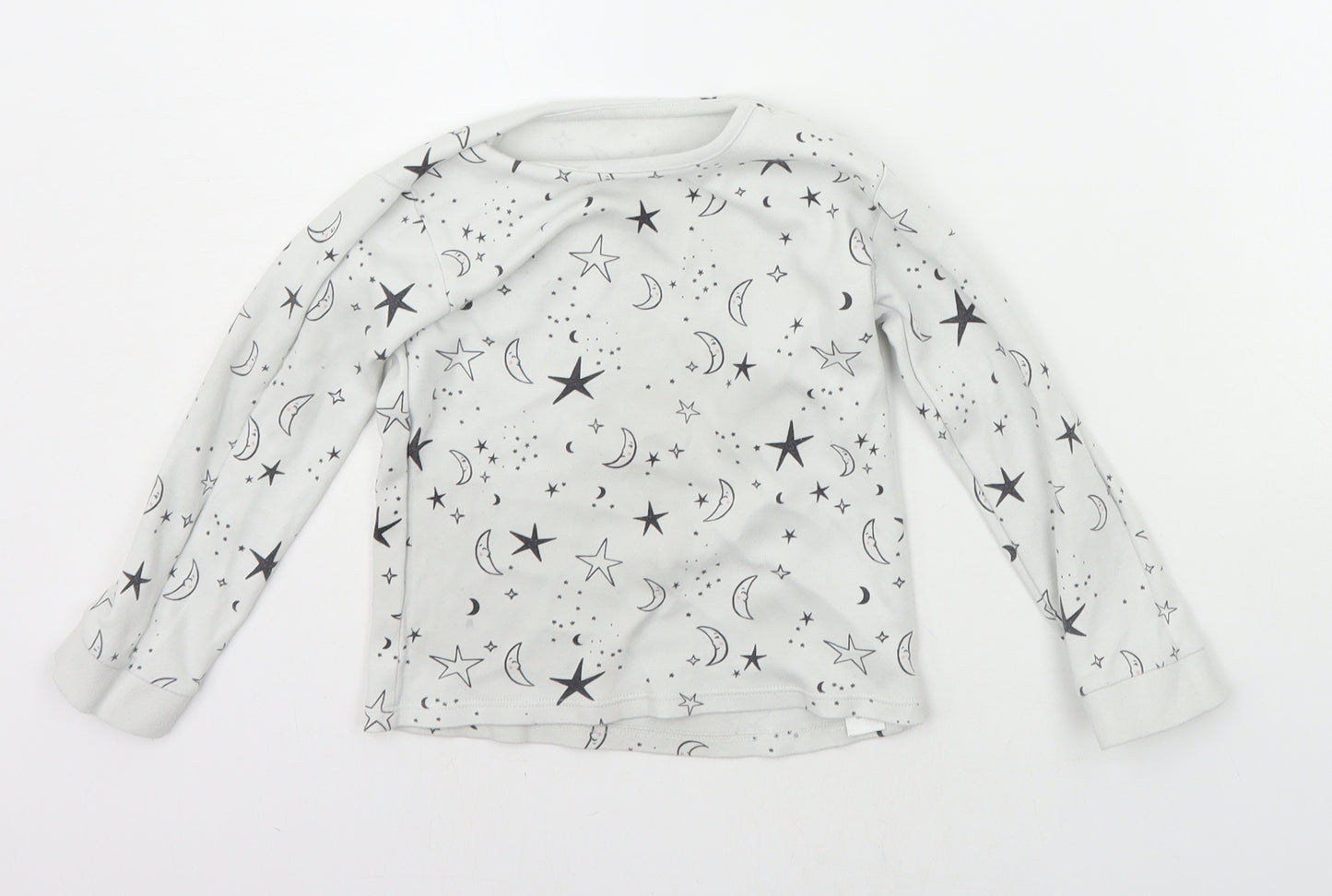 George Boys Grey Geometric   Pyjama Top Size 2-3 Years  - STARS