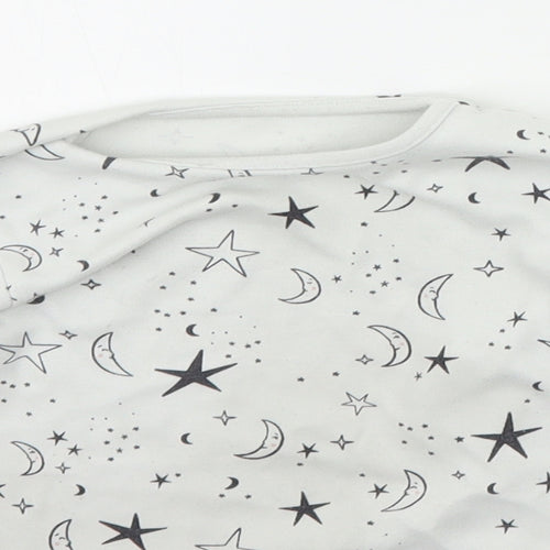George Boys Grey Geometric   Pyjama Top Size 2-3 Years  - STARS