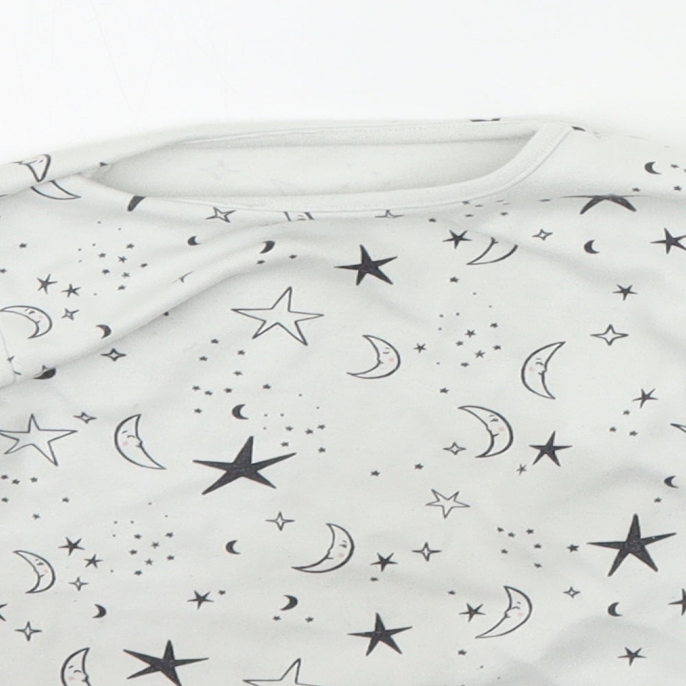 George Boys Grey Geometric   Pyjama Top Size 2-3 Years  - STARS