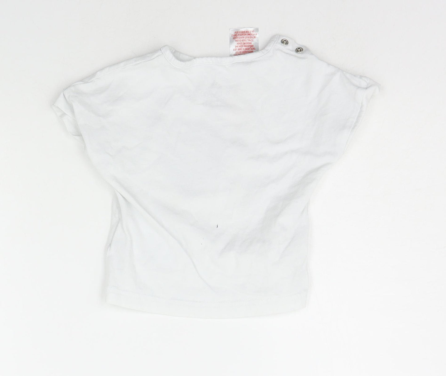 adidas Baby White   Basic T-Shirt Size 9-12 Months  - blue ball