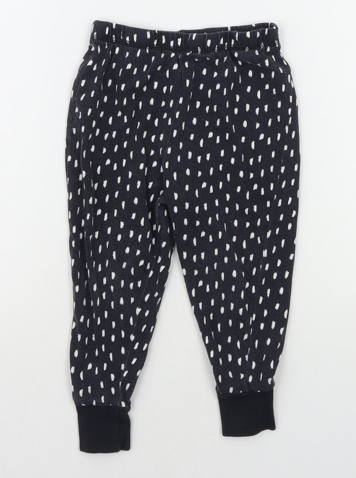 George Boys Black Polka Dot  Jogger Trousers Size 2-3 Years