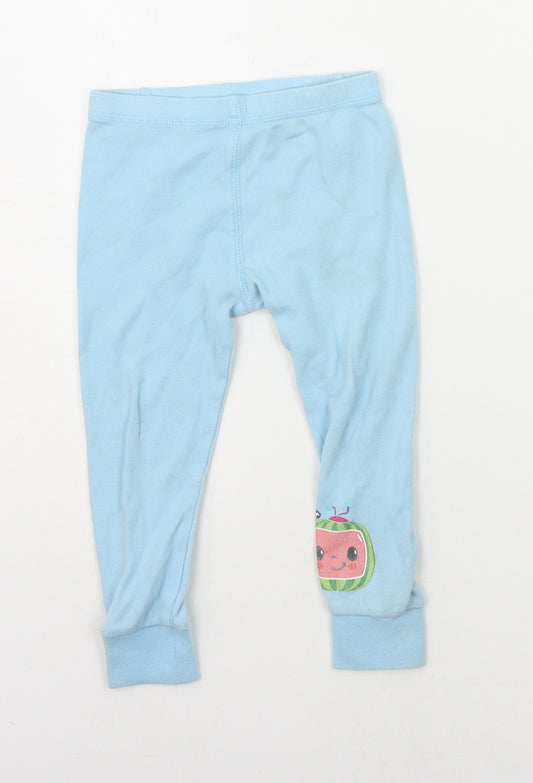 George Girls Blue Solid  Top Pyjama Pants Size 2-3 Years