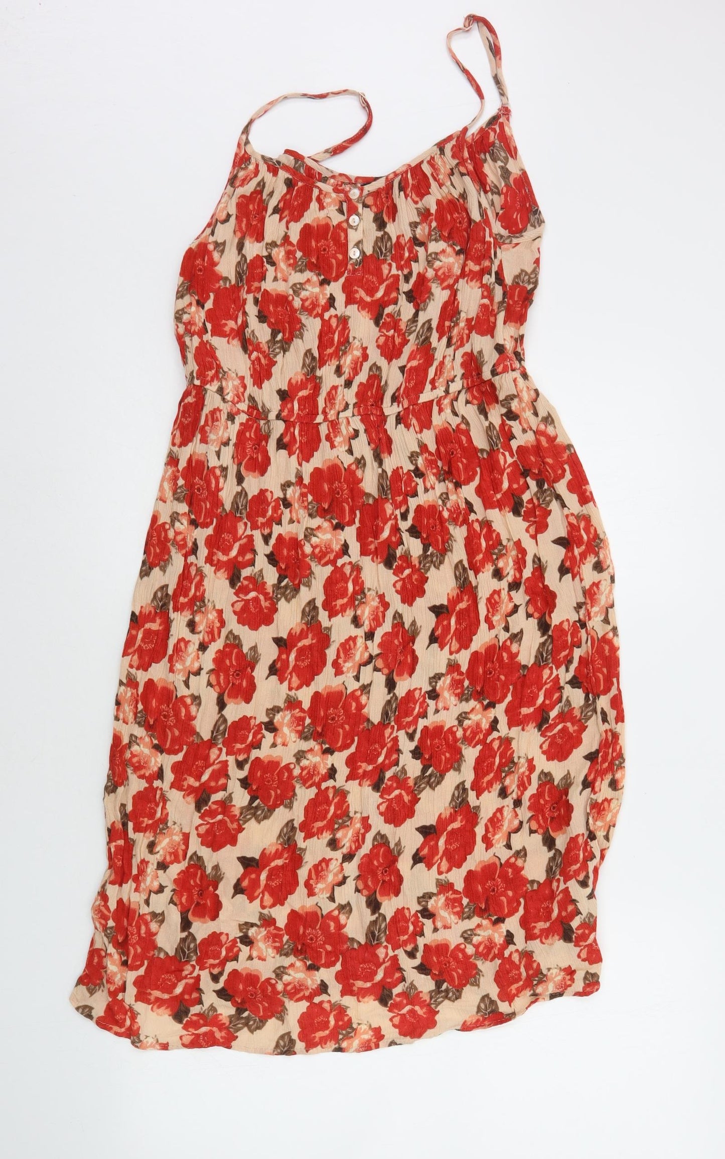 F&F Womens Red Fair Isle  A-Line  Size 14