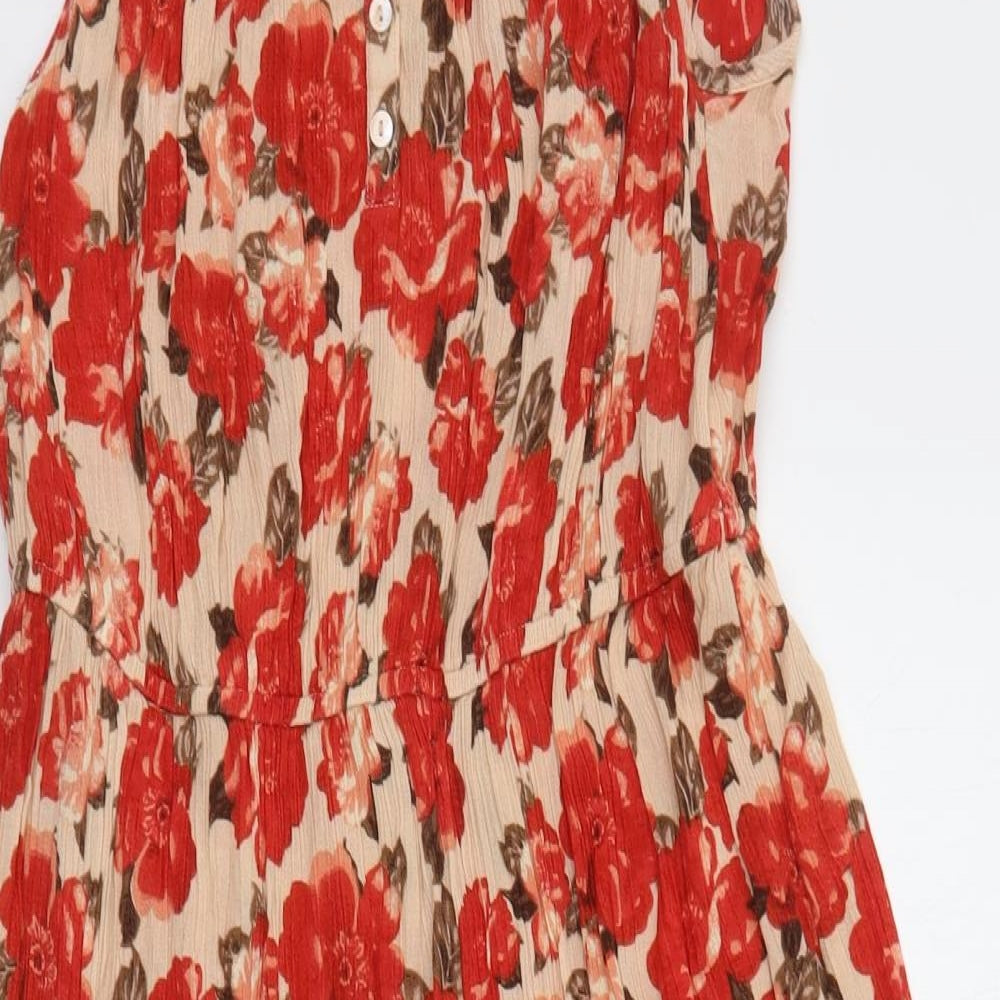 F&F Womens Red Fair Isle  A-Line  Size 14