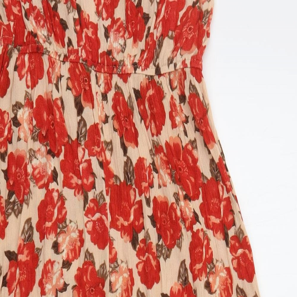 F&F Womens Red Fair Isle  A-Line  Size 14
