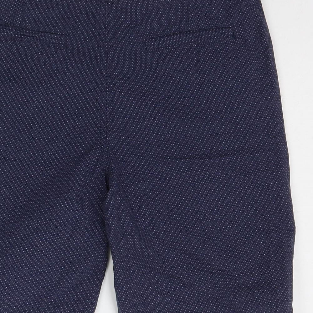 Primark Boys Blue Polka Dot  Chino Shorts Size 11-12 Years - BELTED