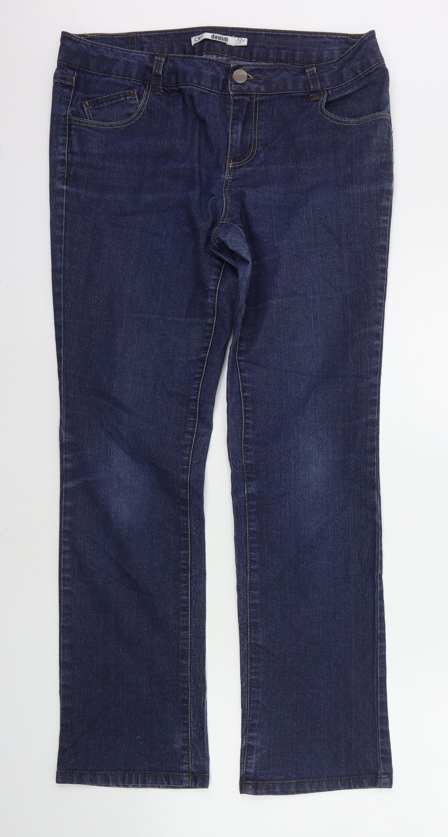 Dorothy Perkins Womens Blue   Straight Jeans Size 12 L28 in