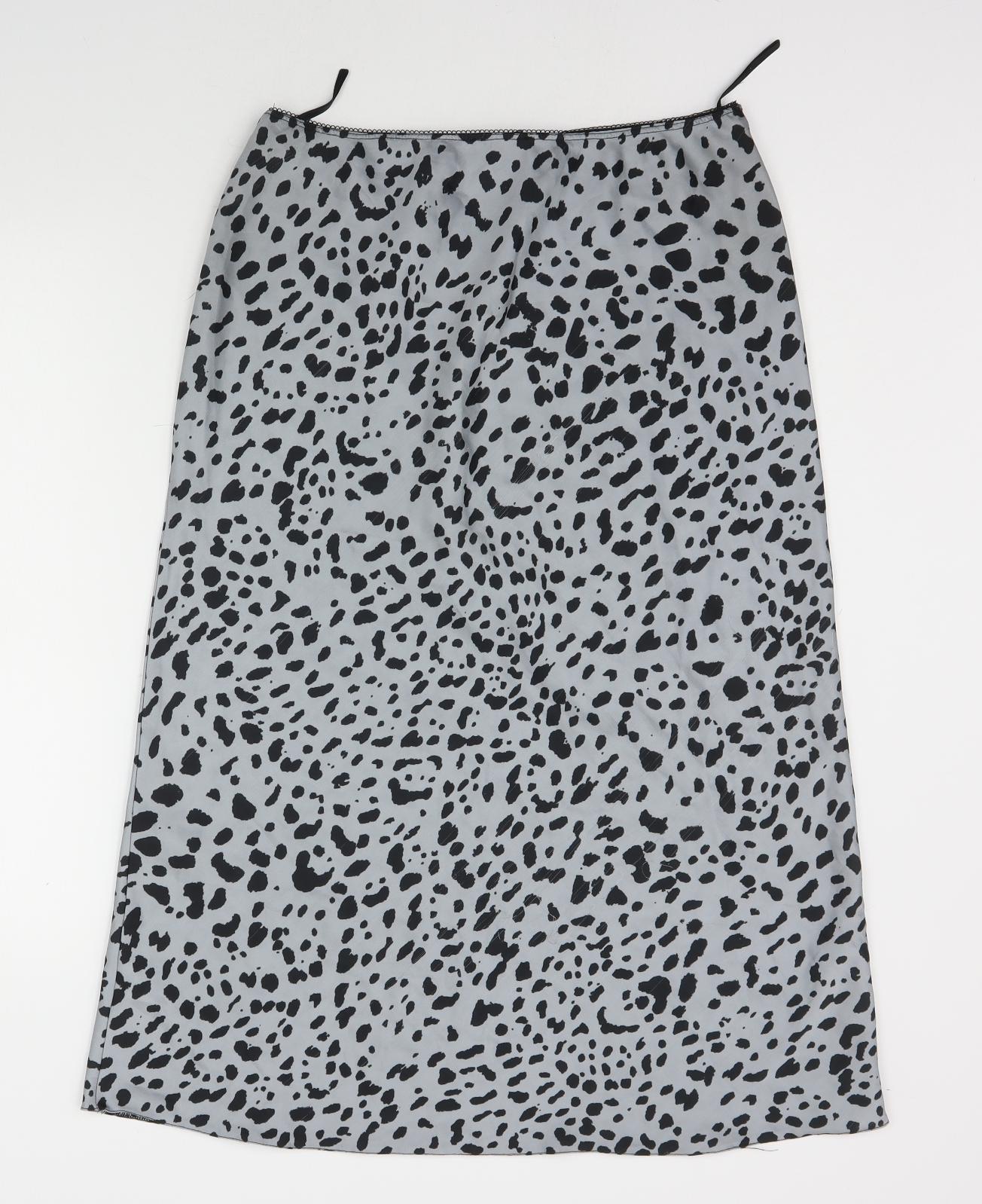 Primark Womens Grey Animal Print  A-Line  Size 16