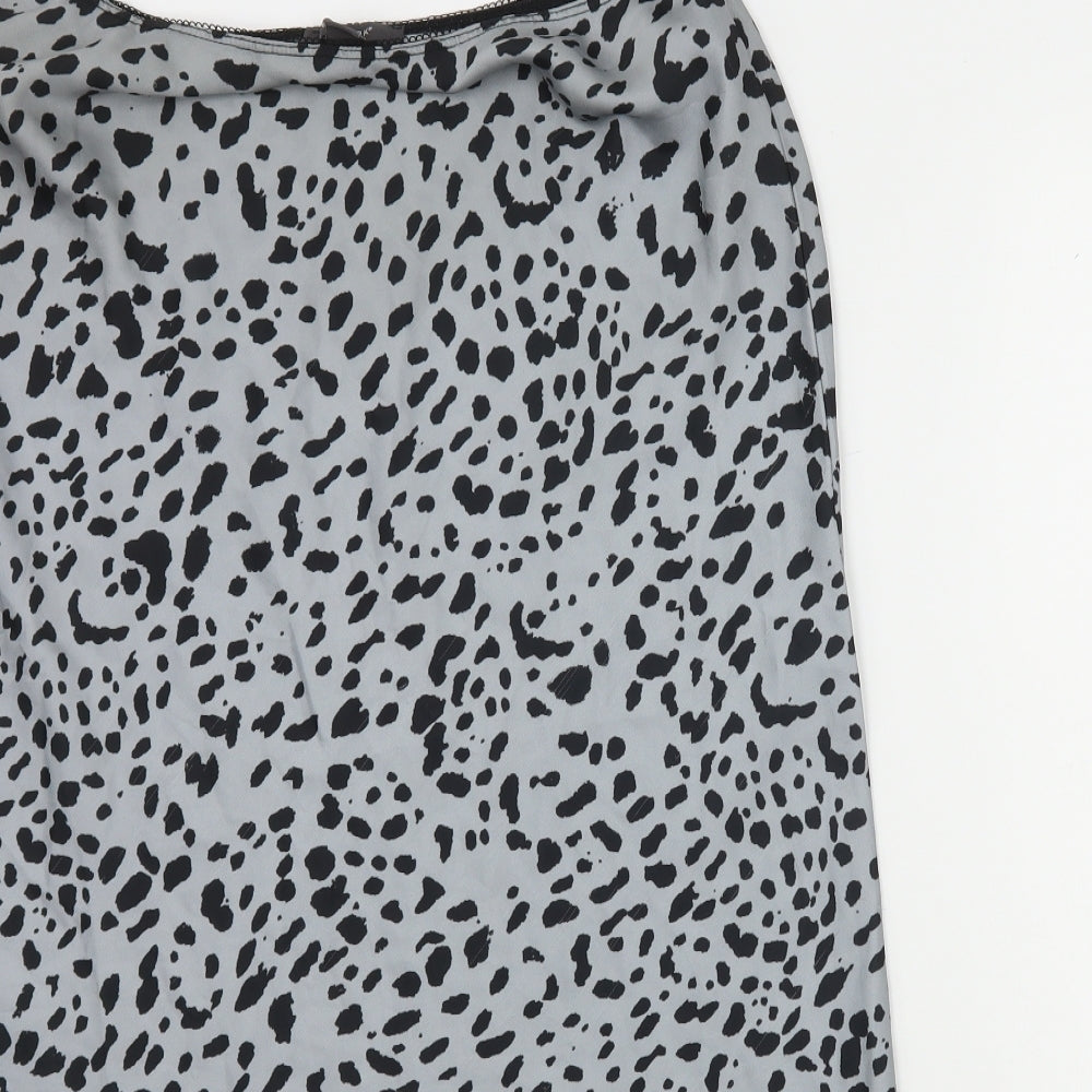 Primark Womens Grey Animal Print  A-Line  Size 16