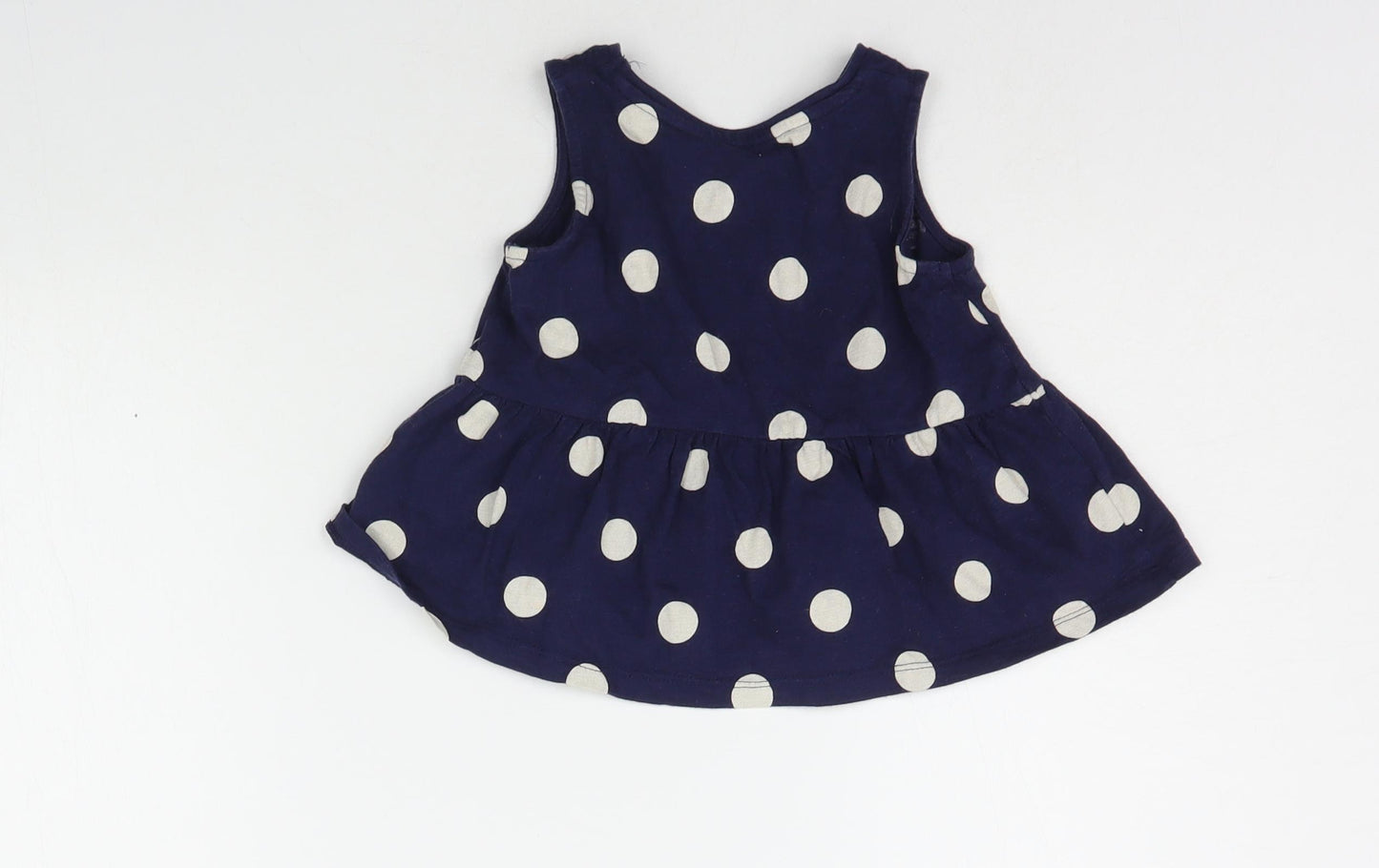 F&F Baby Blue Polka Dot  T-Shirt Dress  Size 18-24 Months