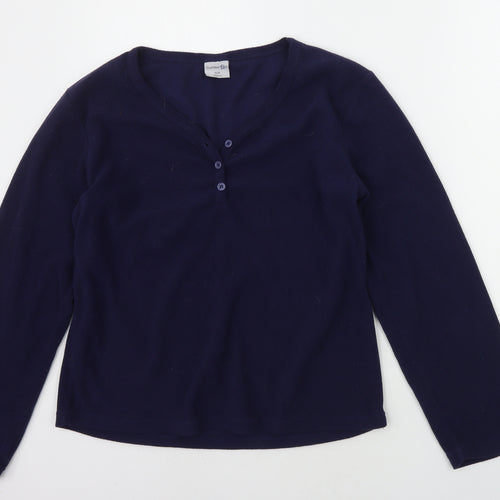 slumber Hut Womens Blue Solid  Top Pyjama Top Size S