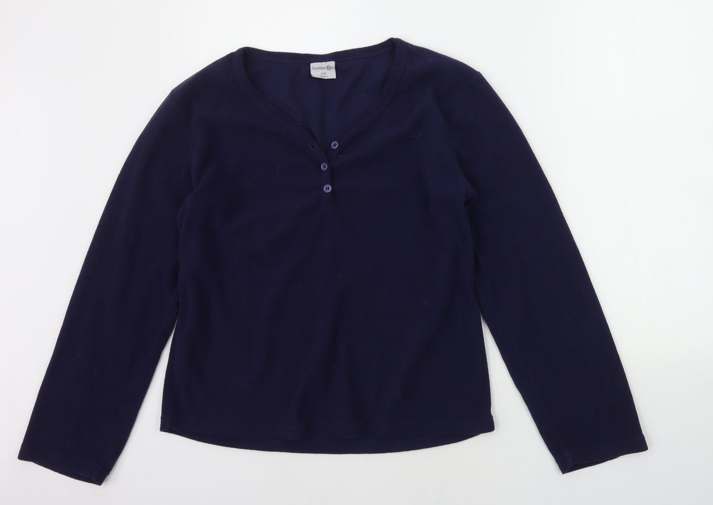 slumber Hut Womens Blue Solid  Top Pyjama Top Size S