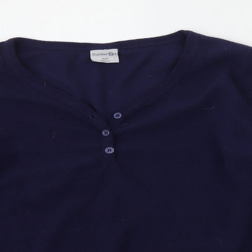 slumber Hut Womens Blue Solid  Top Pyjama Top Size S