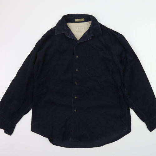 Haggar Mens Blue    Button-Up Size L