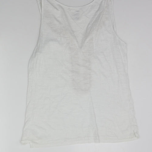 Gap Womens White Geometric  Basic Tank Size M