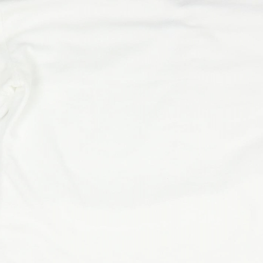 Indigo Womens White Solid  Top Pyjama Top Size 14