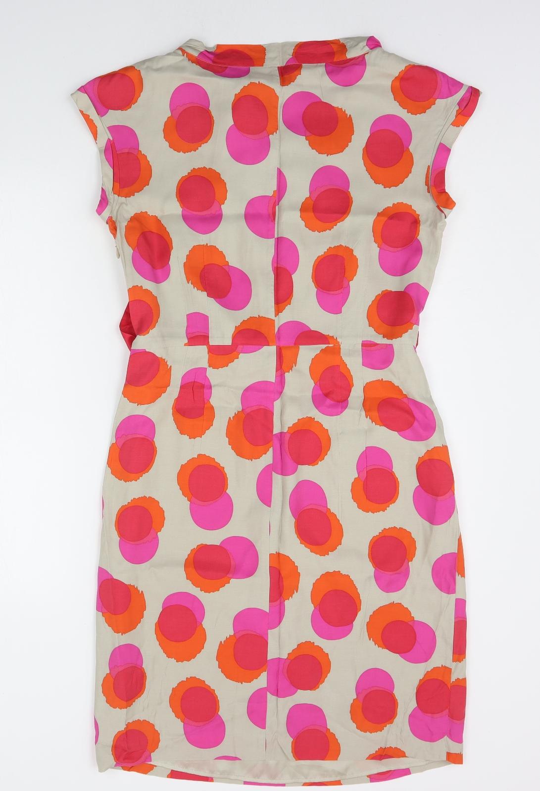 Boden Womens Grey Geometric  A-Line  Size 14  - BELTED