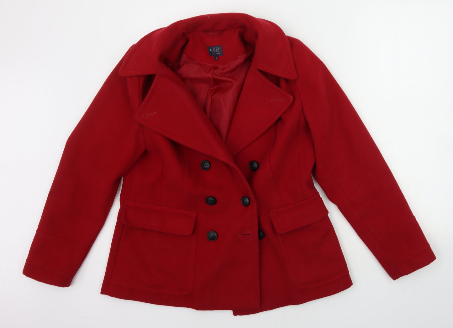 Marks and Spencer Womens Red   Jacket Coat Size M