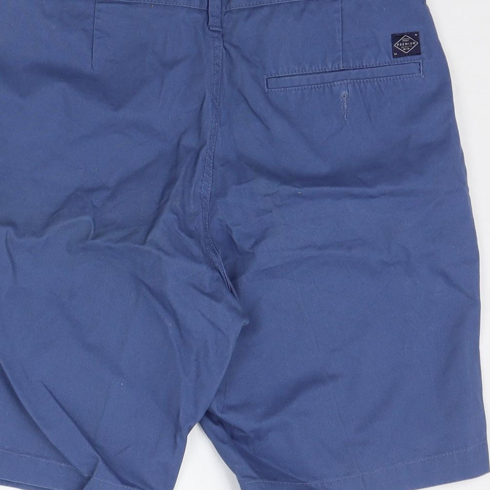 Marks and Spencer Mens Blue   Chino Shorts Size 30 in