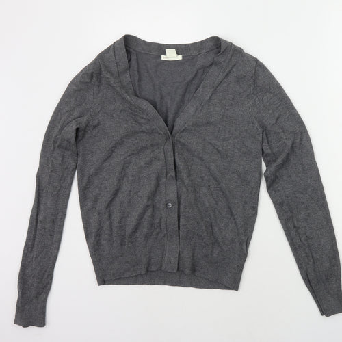 H&M Womens Grey   Cardigan Jumper Size S