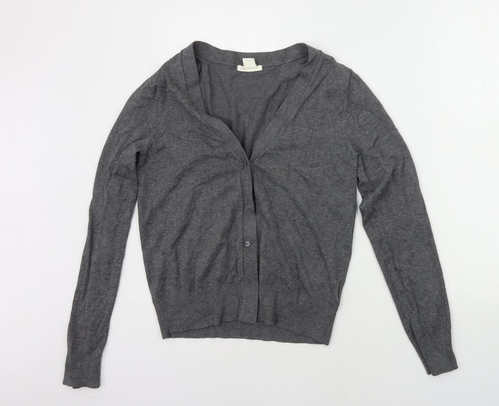 H&M Womens Grey   Cardigan Jumper Size S