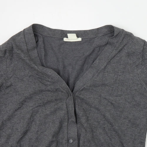 H&M Womens Grey   Cardigan Jumper Size S