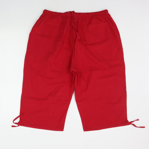 Preworn Womens Red   Trousers  Size 4XL L20 in
