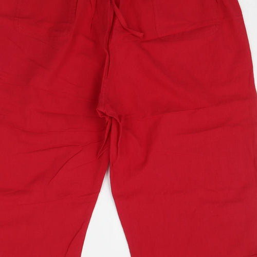 Preworn Womens Red   Trousers  Size 4XL L20 in