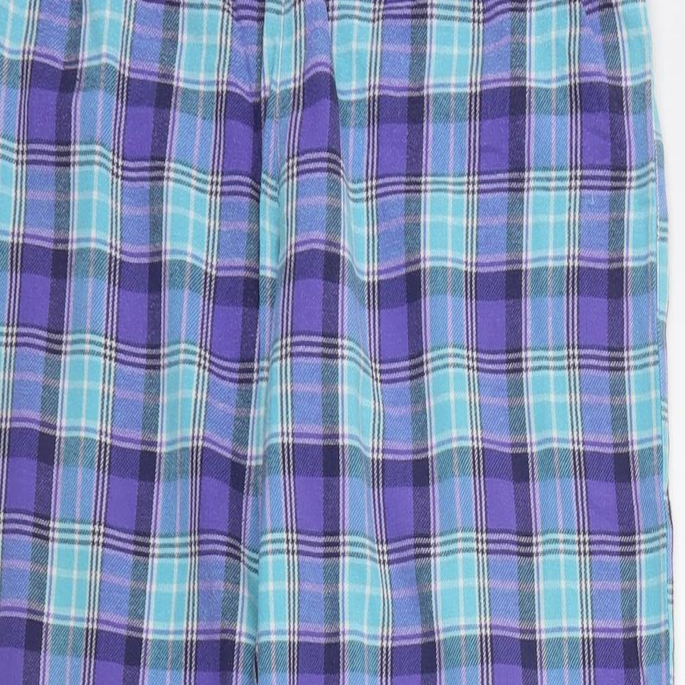TU Womens Purple Check  Top Pyjama Pants Size 14