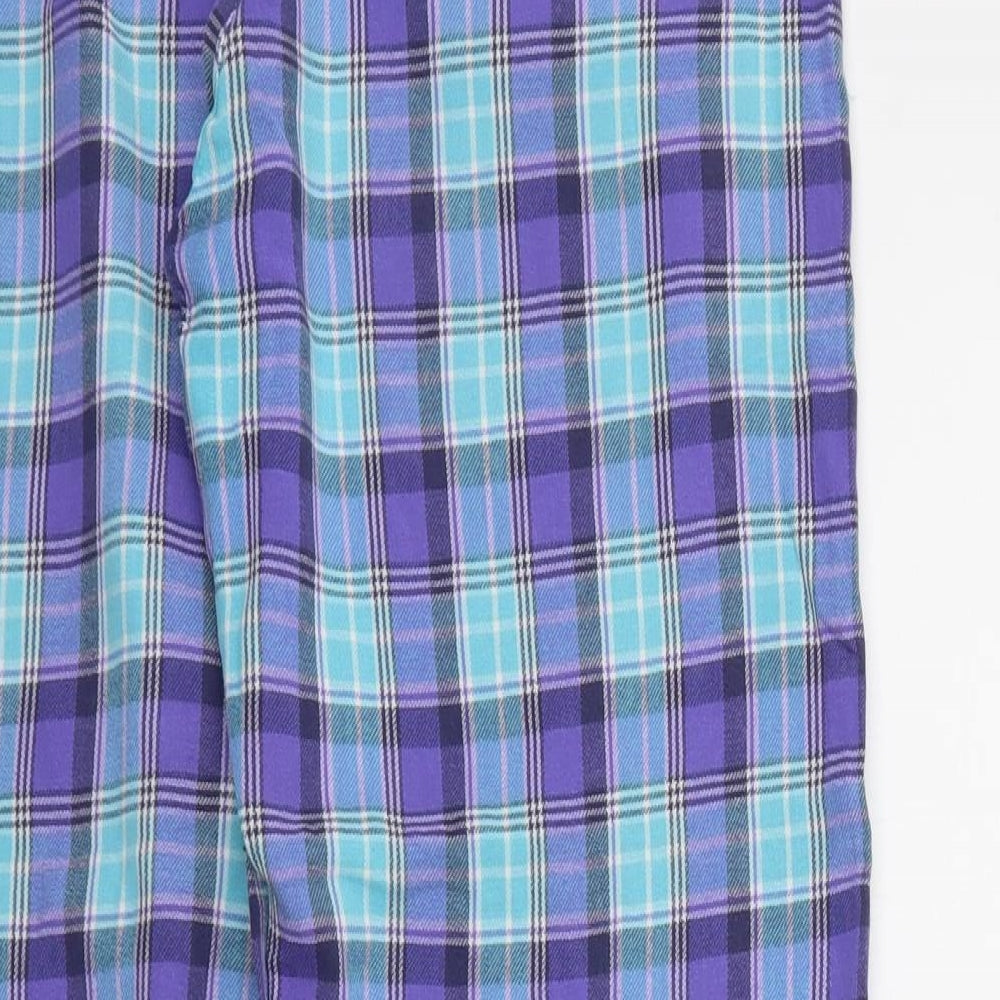TU Womens Purple Check  Top Pyjama Pants Size 14