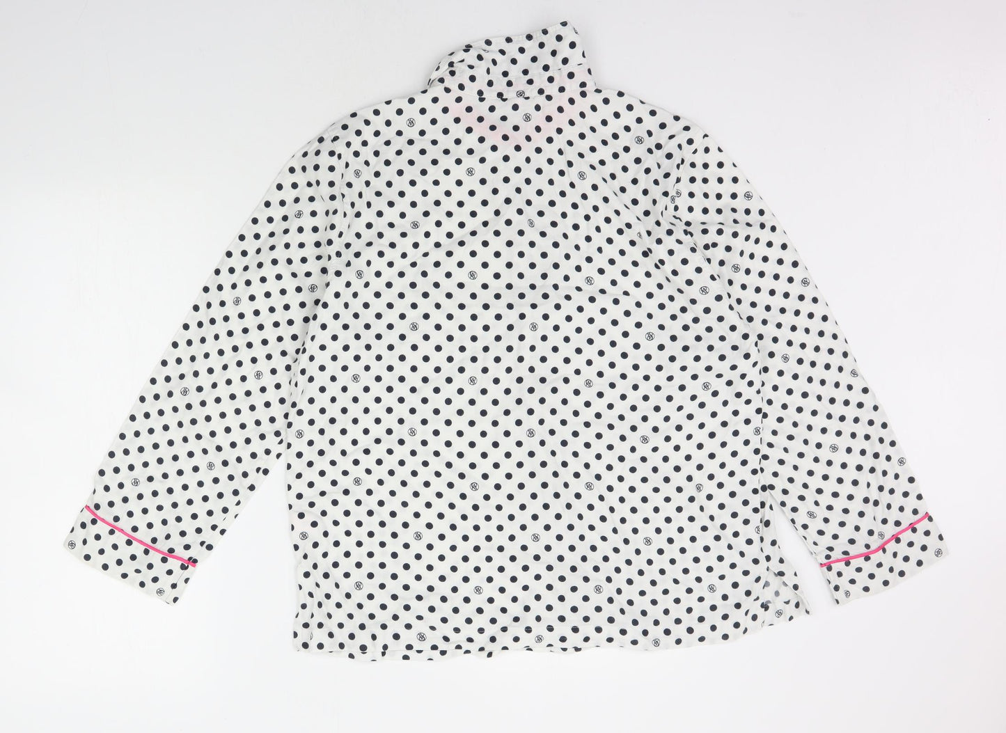 Victoria's Secret Womens White Polka Dot  Top Pyjama Top Size M