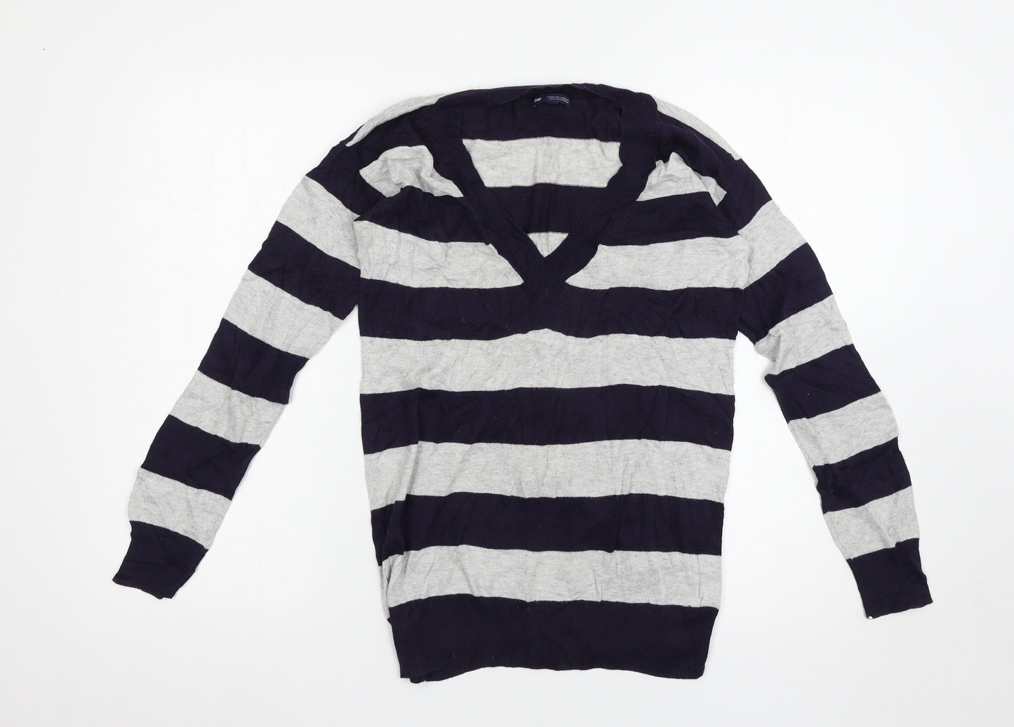 Gap Womens Blue Striped  Pullover Jumper Size XS
