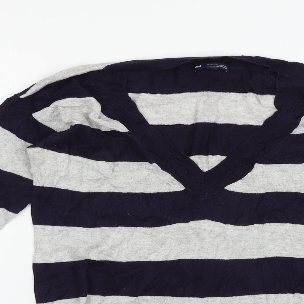 Gap Womens Blue Striped  Pullover Jumper Size XS