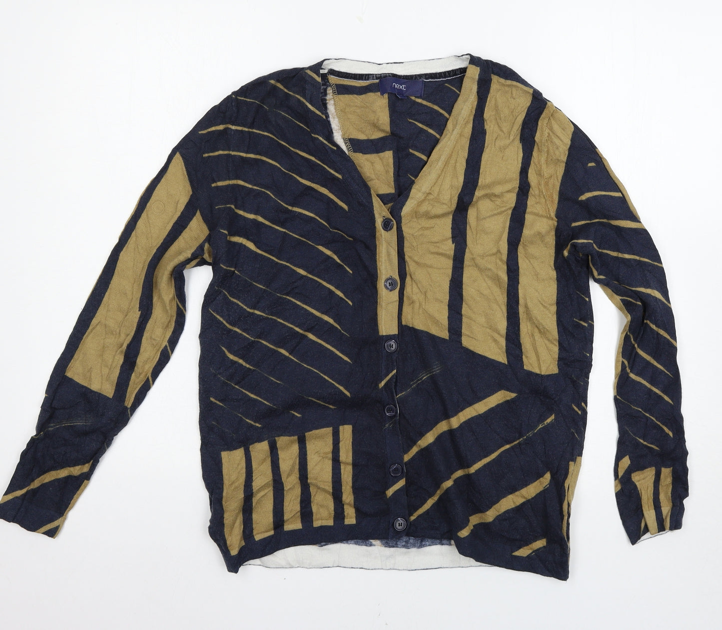 NEXT Womens Multicoloured Striped  Cardigan Jumper Size 14