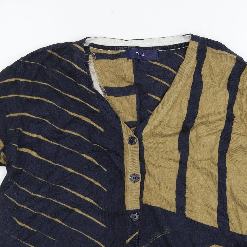 NEXT Womens Multicoloured Striped  Cardigan Jumper Size 14