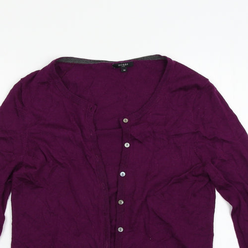 Hobbs Womens Purple   Cardigan Jumper Size 16