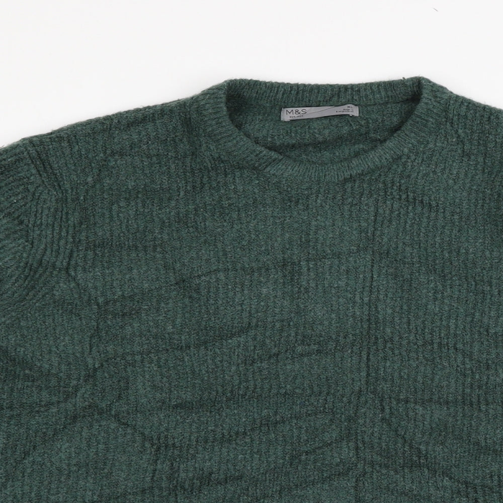 Marks and Spencer Mens Green   Pullover Jumper Size XL