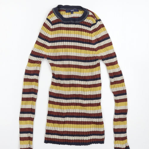 NEXT Womens Multicoloured Striped  Pullover Jumper Size 12