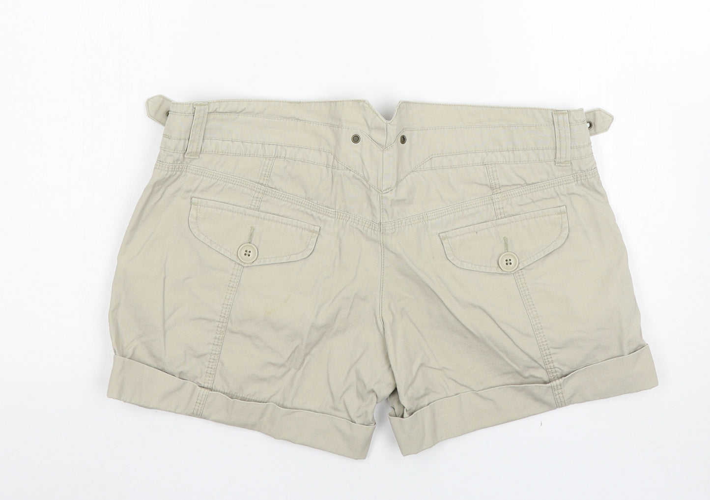 Stateside Womens Beige   Cargo Shorts Size M