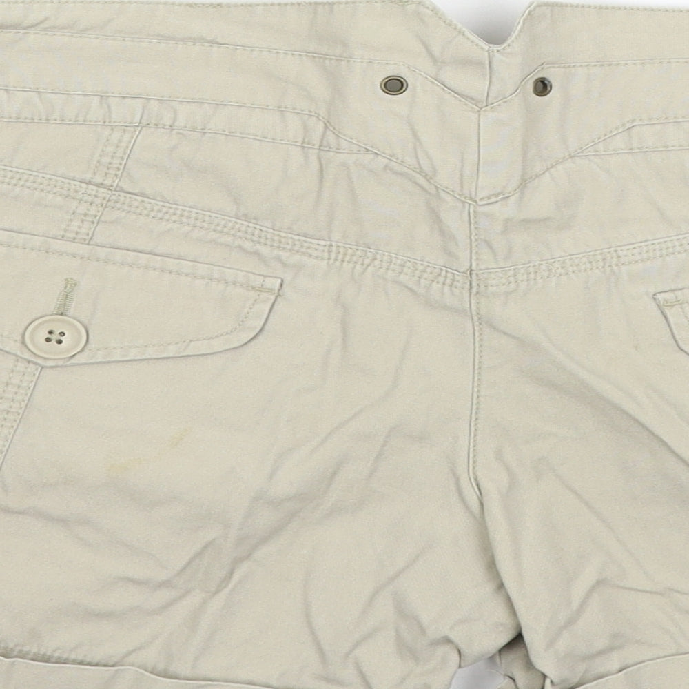 Stateside Womens Beige   Cargo Shorts Size M