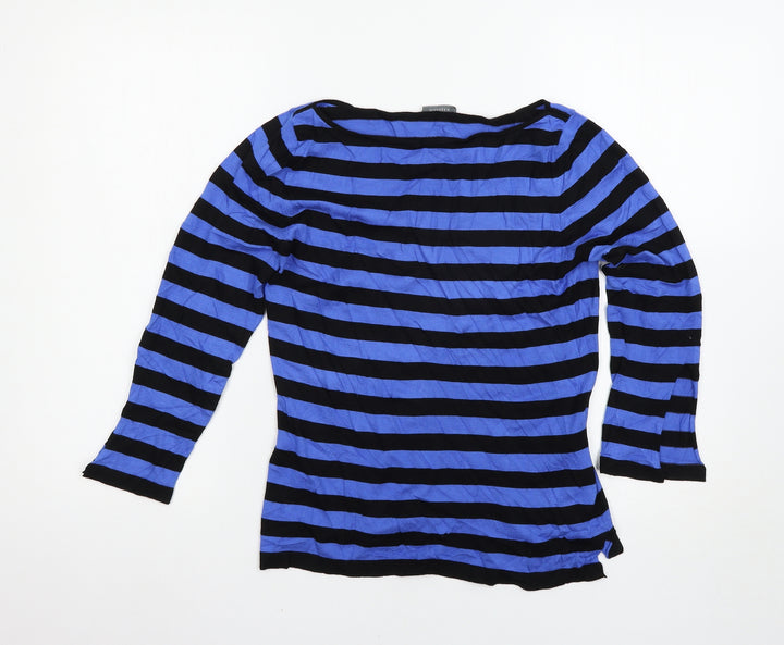 Marella Womens Blue Striped Pullover Jumper Size M