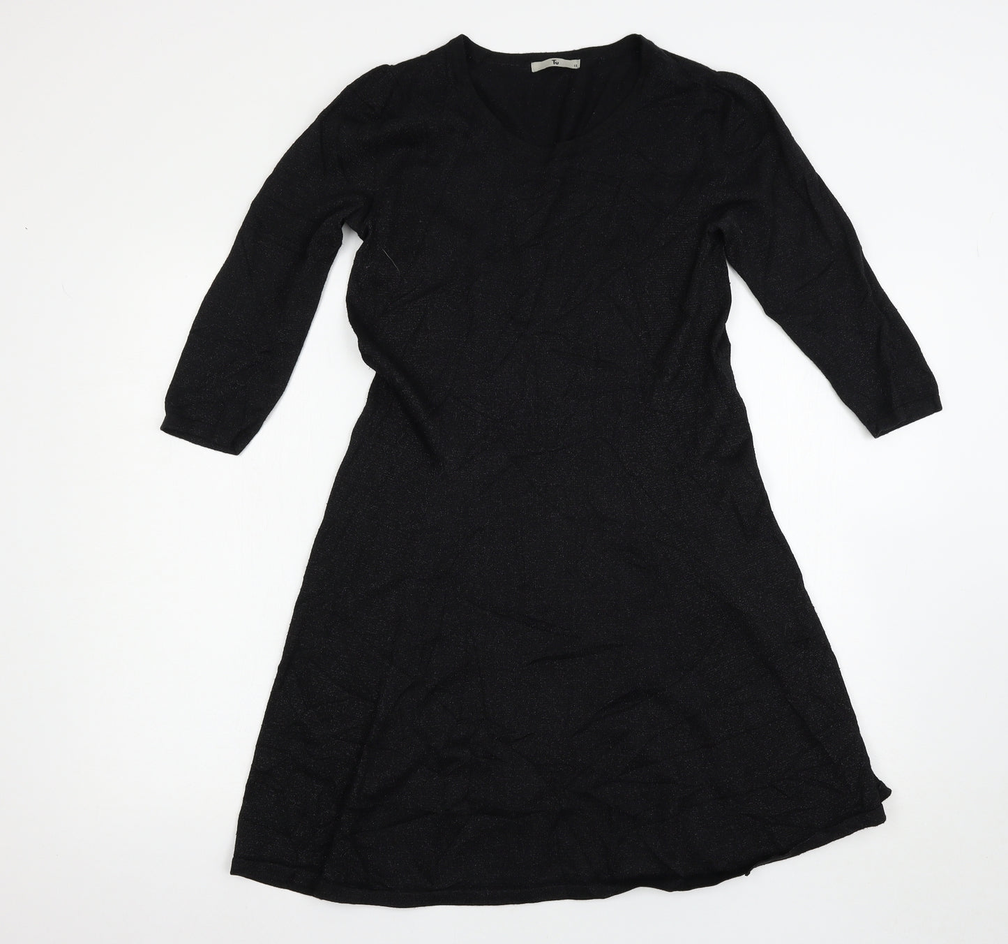 TU Womens Black   Jumper Dress  Size 12