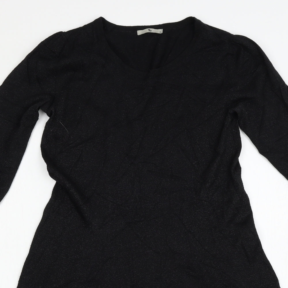 TU Womens Black   Jumper Dress  Size 12