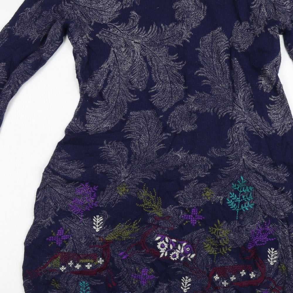 White Stuff Womens Blue   Jumper Dress  Size 14
