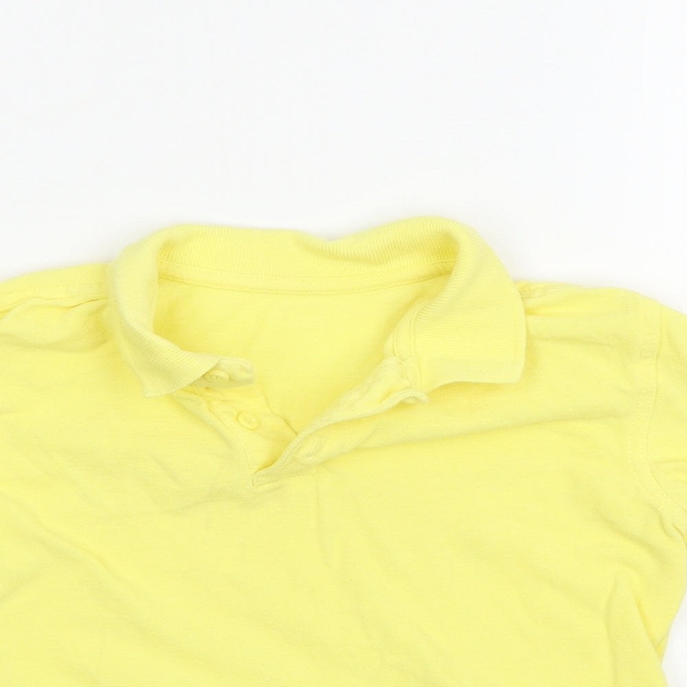 George Boys Yellow   Basic Polo Size 7-8 Years  - School Polo
