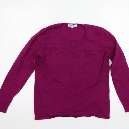 Mud Flower Womens Purple   Pullover Jumper Size M