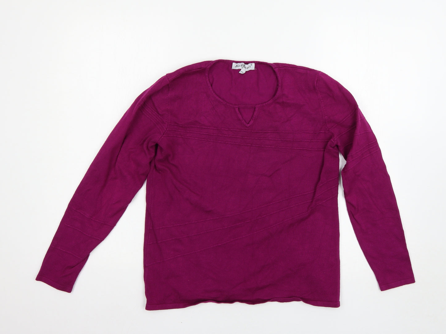 Mud Flower Womens Purple   Pullover Jumper Size M
