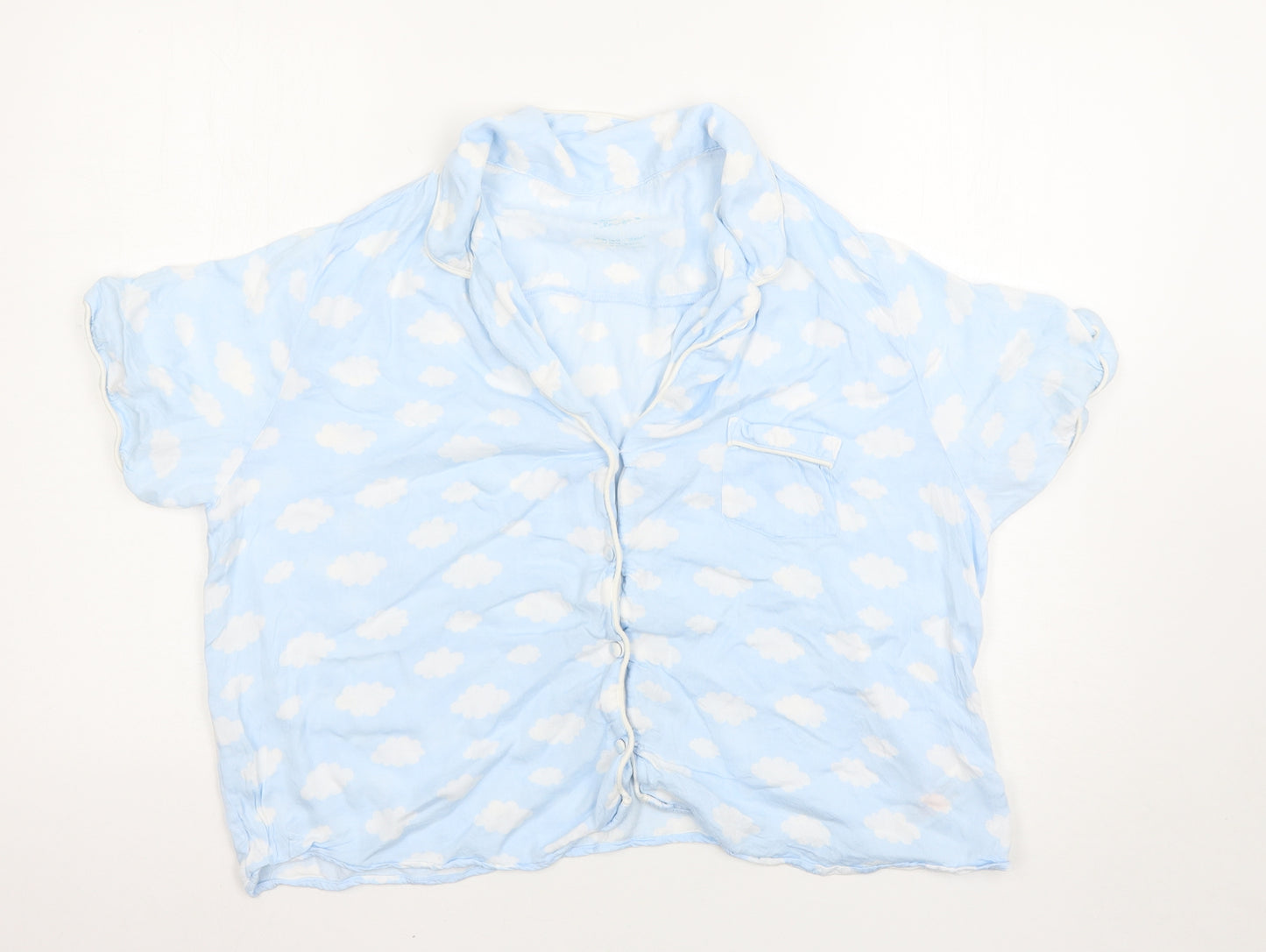 Love to lounge Womens Blue Solid  Top Pyjama Top Size L